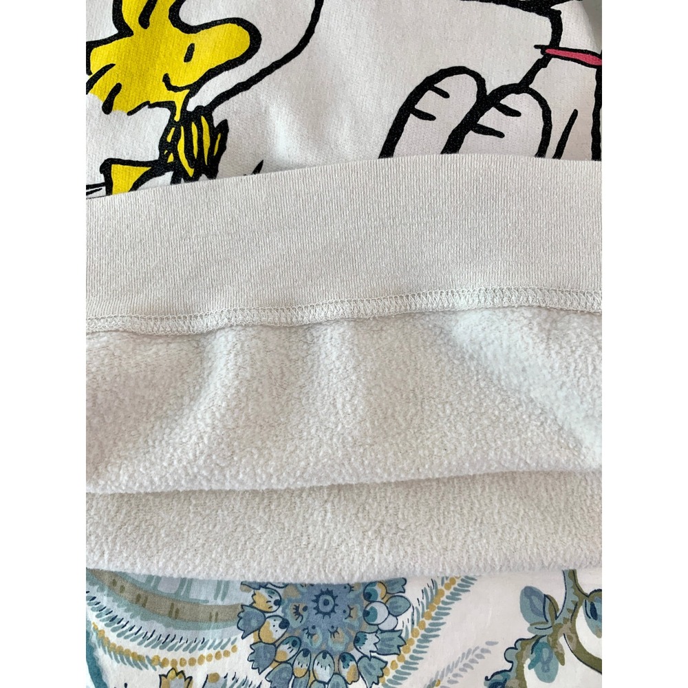 Peanuts Snoopy Woodstock Graphic Sweatshirt Cream Small Cottagecore Nostaligia - Picture 11 of 12
